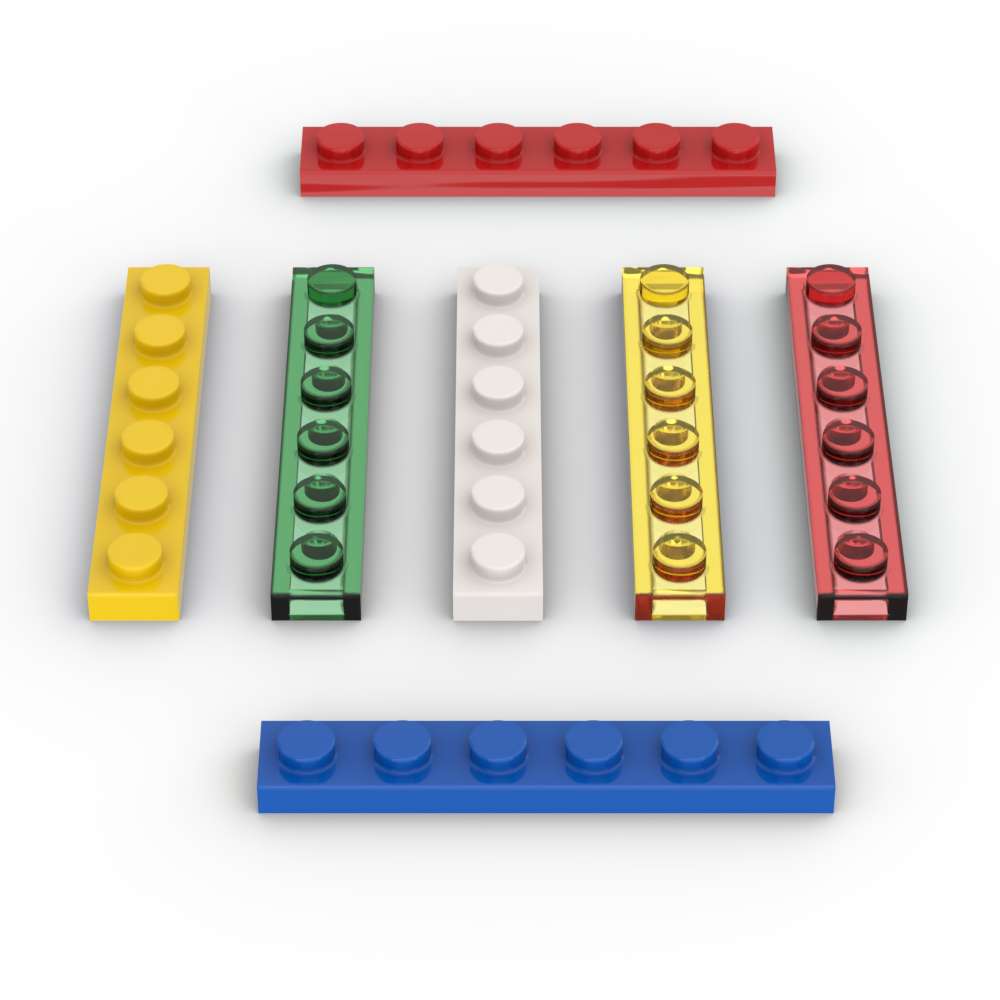 Tech Accessories For Kids - MOC 10PCS Plate 3666 1X6 Building