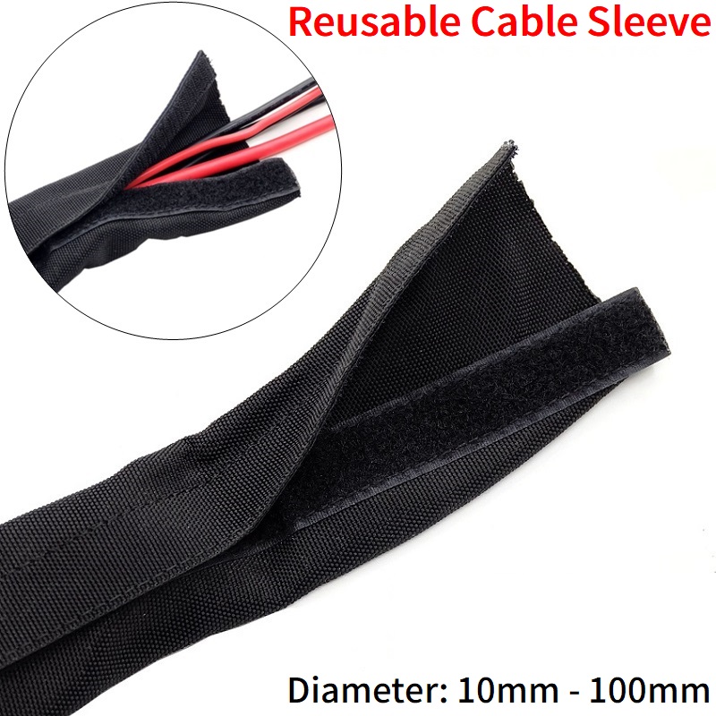 Cable Sleeve Neoprene - Reusable Cable Sleeve With Tape 10mm