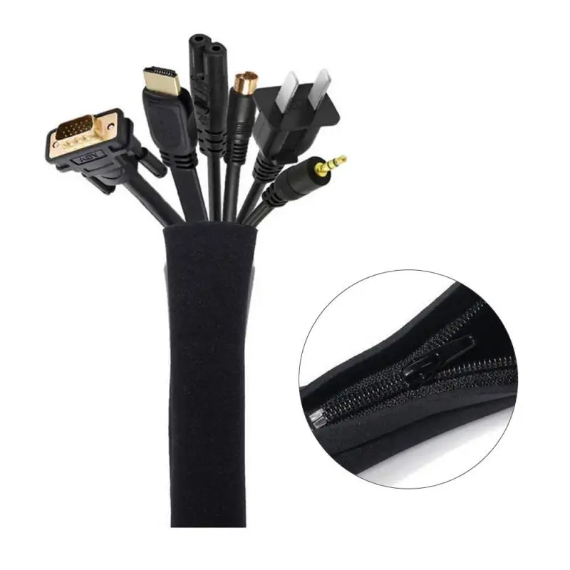 Zipper Cable Sleeve Wire Cable - Cable Sleeve Neoprene 评论和价格