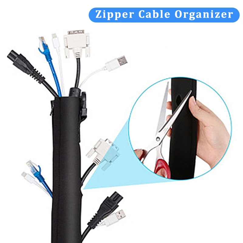 Zipper Cable Sleeve Wire Cable - Cable Sleeve Neoprene 评论和价格