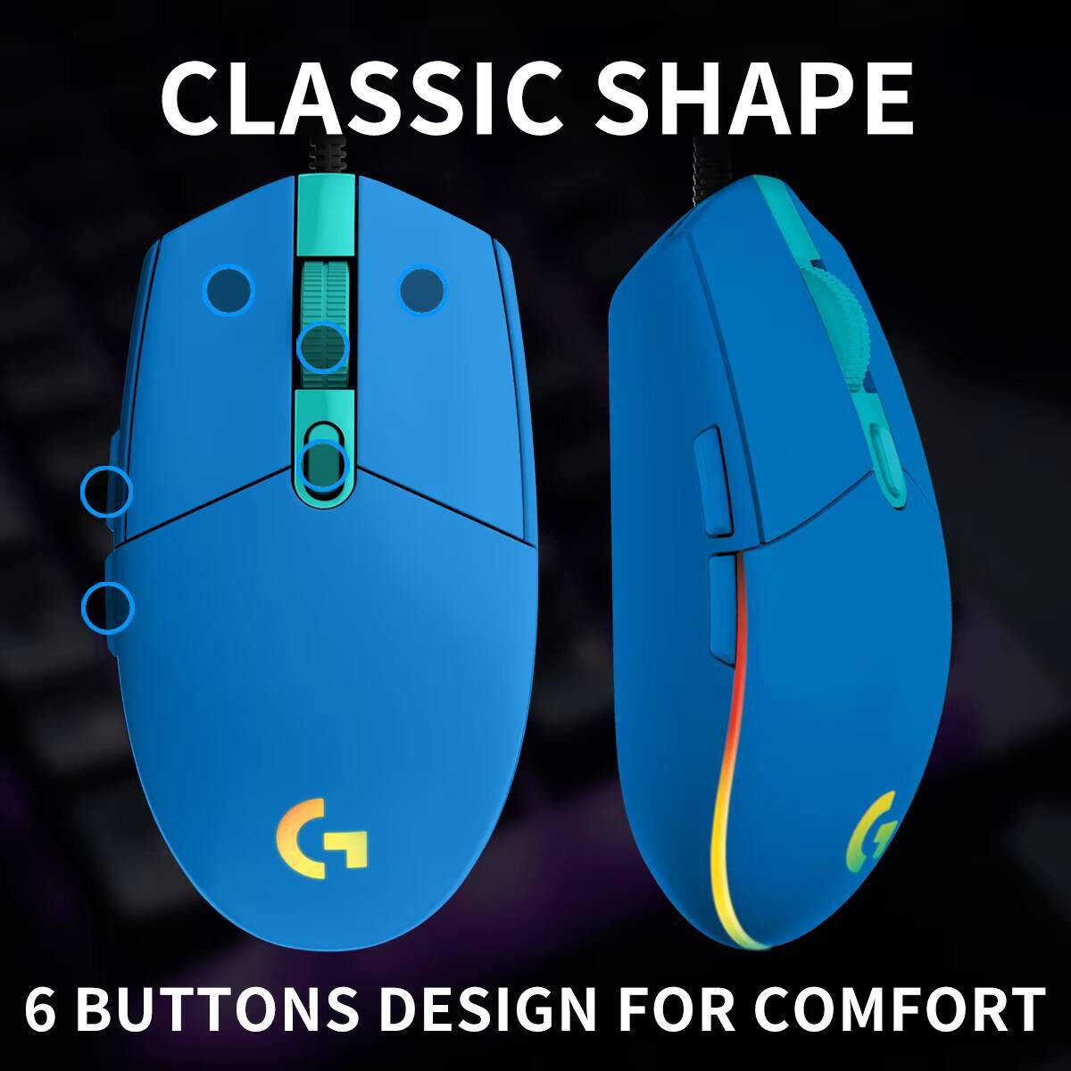 Logitech G203 LIGHTSYNC Gaming - Logitech Mouse G203 评论和价格