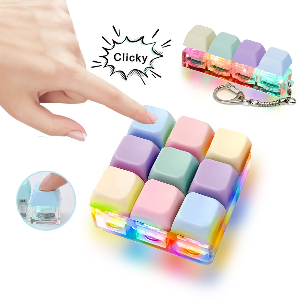 4/9 Keys LED Light-Up Keychain - Tech Office Accessories 评论和价格
