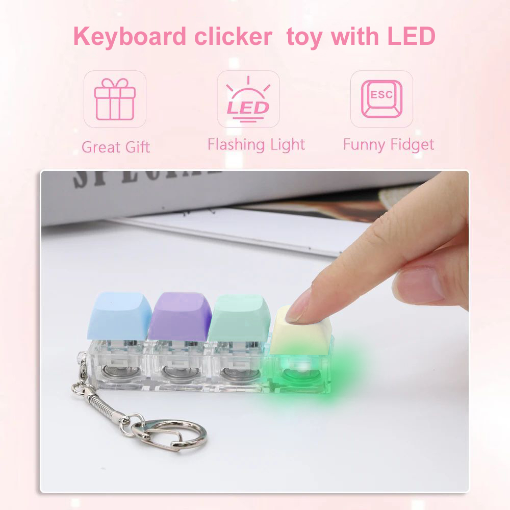 4/9 Keys LED Light-Up Keychain - Tech Office Accessories 评论和价格