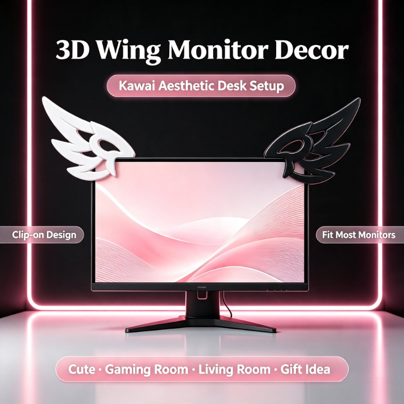 Kawaii 3D Wing Decor for Compu - Tech Table Accessories 评论和价格