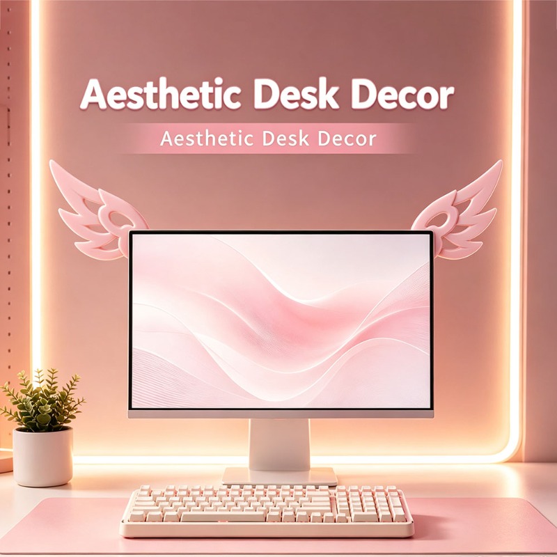 Kawaii 3D Wing Decor for Compu - Tech Table Accessories 评论和价格