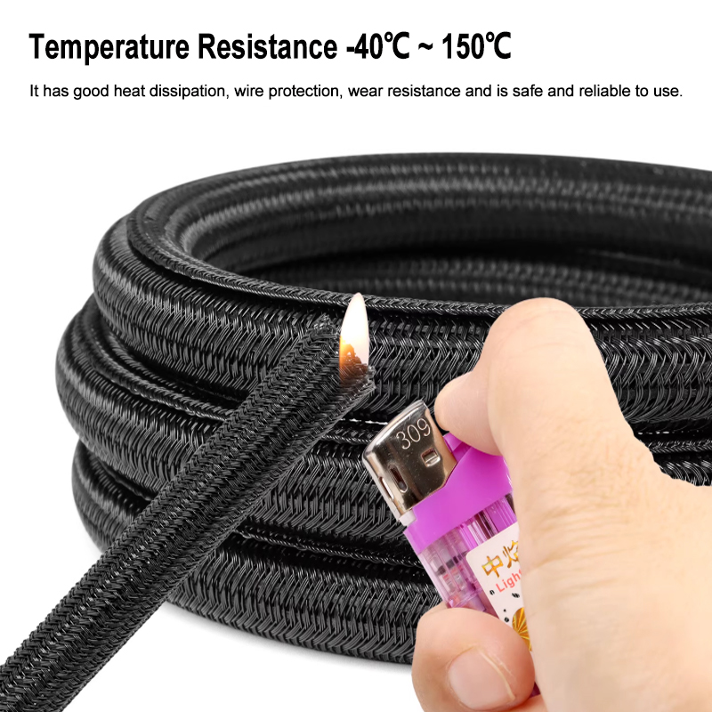 2/10m Black PET Braided Self-C - Cable Sleeve Neoprene 评论和价格