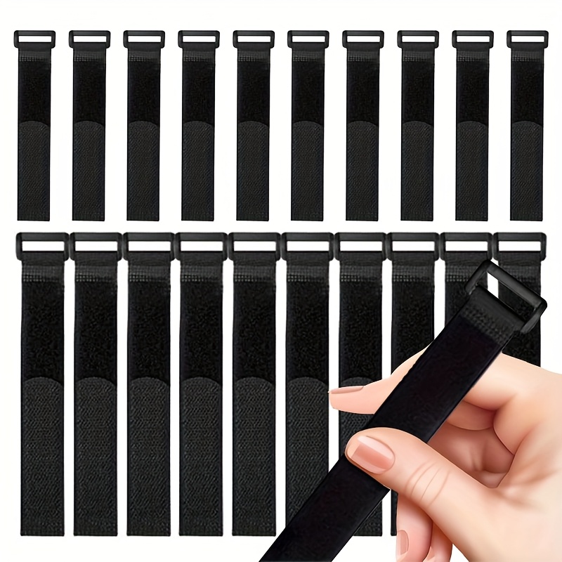 10-100pcs Reusable Hook and Lo - Cable Sleeve Neoprene 评论和价格