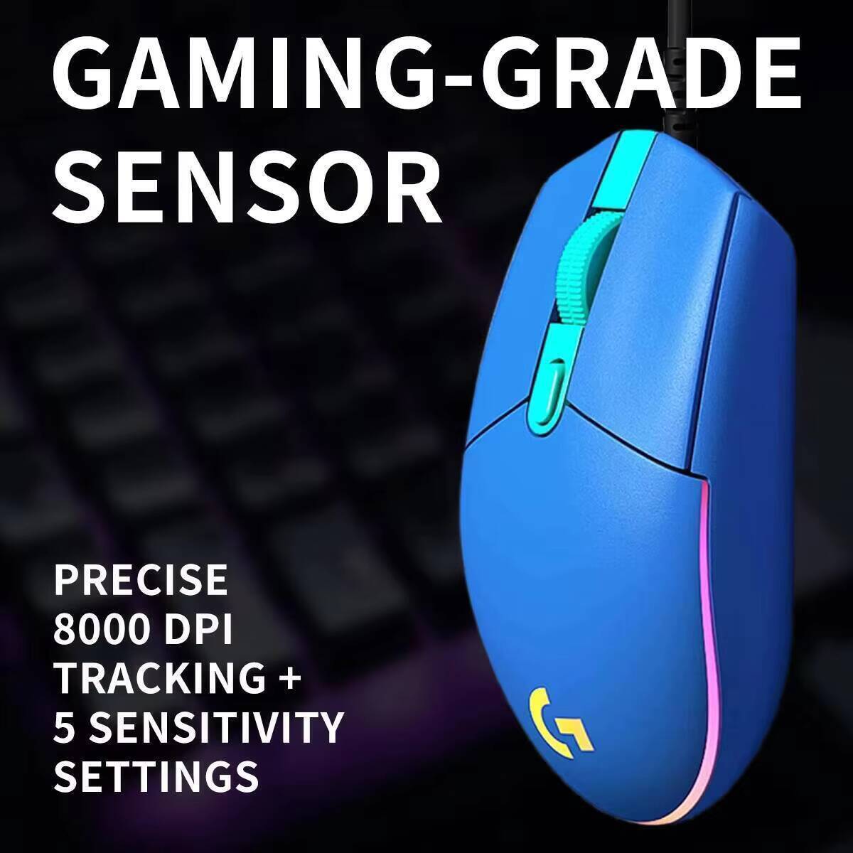 Logitech G203 LIGHTSYNC Wired  - Logitech Mouse G203 评论和价格