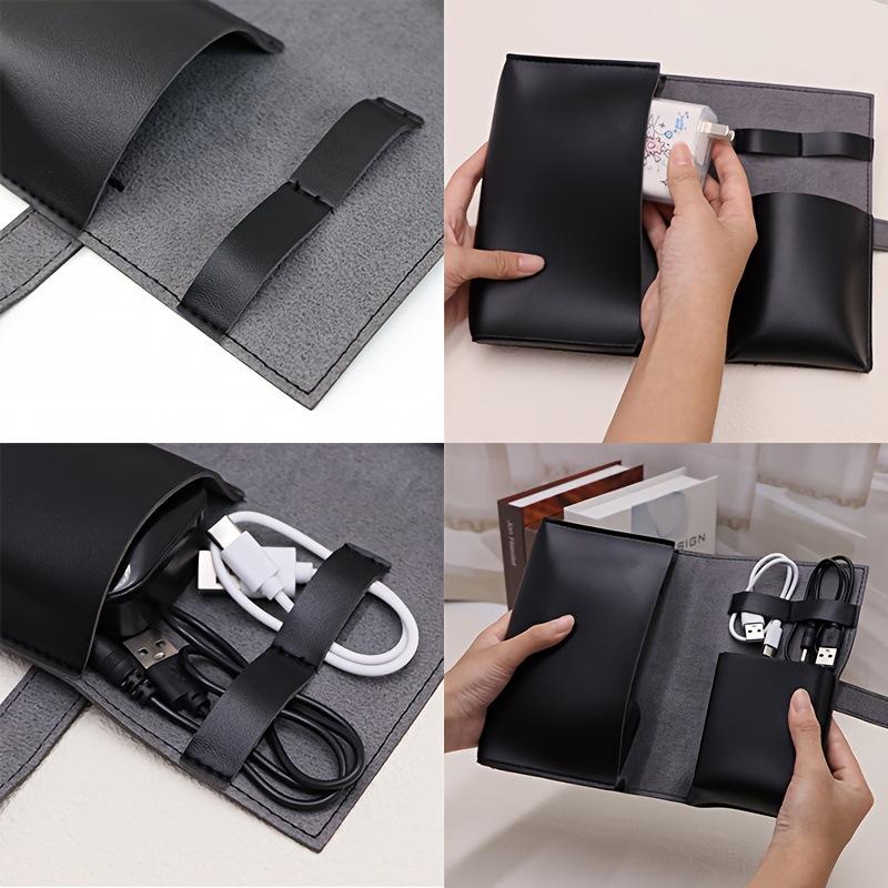 1PC PU Leather Multi-Compartme - Tech Accessories Organizer Pouch 评论和价格