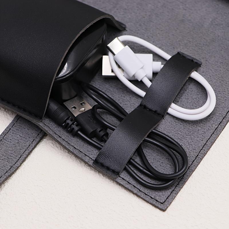 1PC PU Leather Multi-Compartme - Tech Accessories Organizer Pouch 评论和价格