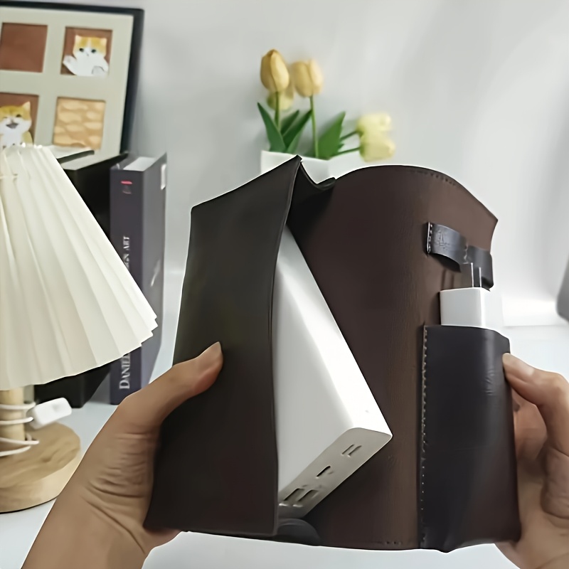 1pc Leather Tech Organizer Pou - Tech Accessories Organizer Pouch 评论和价格