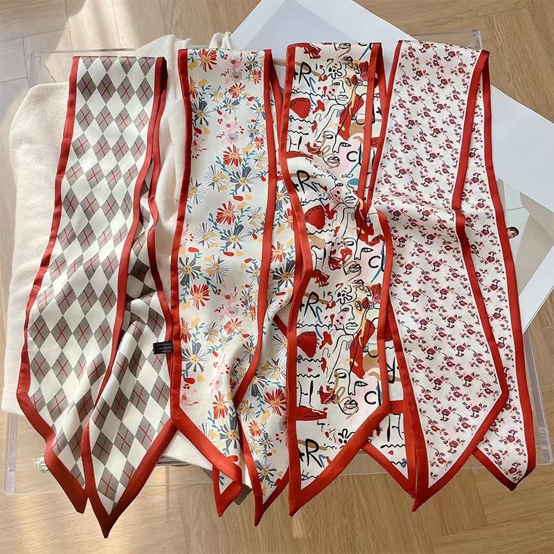 Women Fashion Red Floral Scarf - Useful Tech Accessories 评论和价格