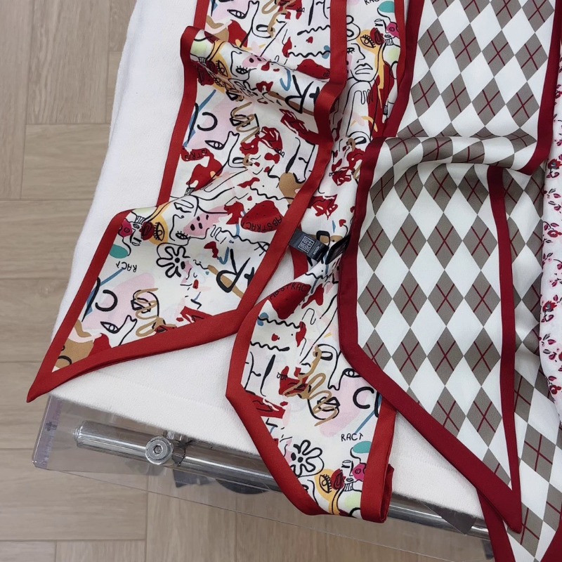 Women Fashion Red Floral Scarf - Useful Tech Accessories 评论和价格